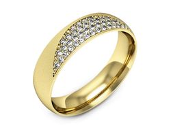 Obrączka z brylantami żółte złoto próba 585 - p16669zms