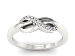 Złoty pierścionek z brylantami białe złoto - p16692b