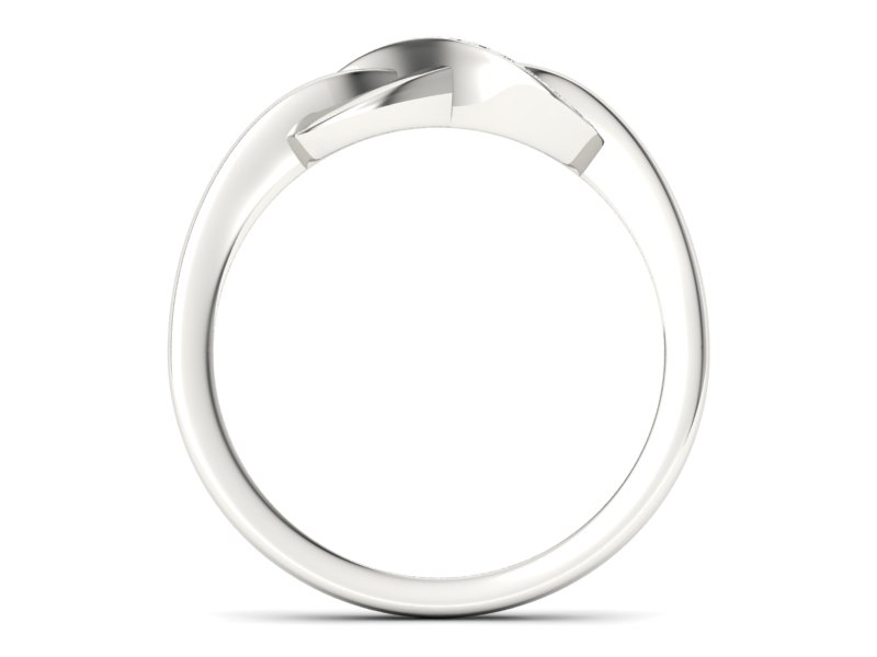 Złoty pierścionek z brylantami białe złoto - p16692b - 2