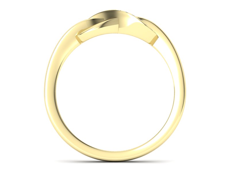 Złoty pierścionek z brylantami żółte złoto - p16692z - 2