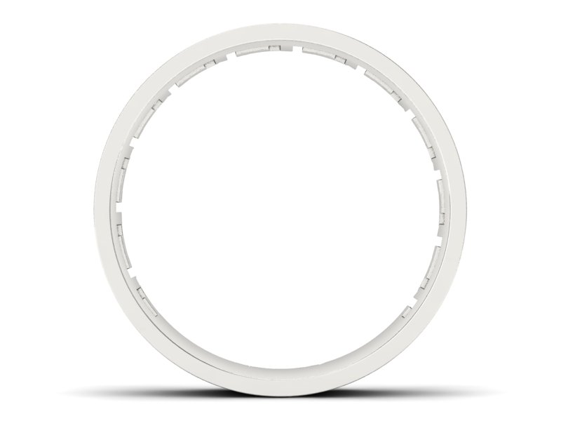 Obrączka białe złoto płaska soczewkowa - p16701b - 2