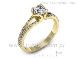 Złoty Pierścionek z brylantami żółte złoto 585 - p16707z