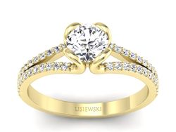 Złoty Pierścionek z brylantami żółte złoto 585 - p16707z