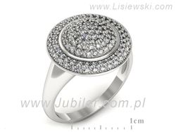 Złoty Pierścionek z brylantami białe złoto 585 - p16709b