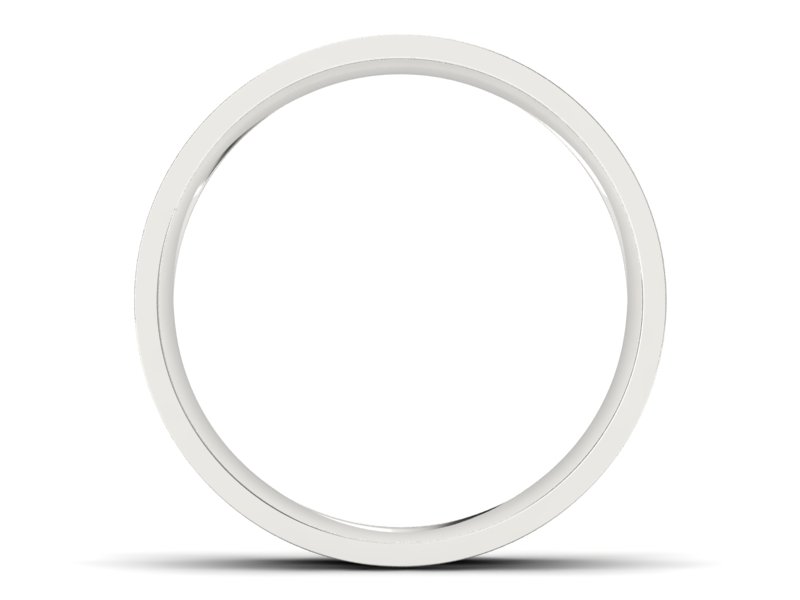 Obrączka białe złoto płaska soczewkowa - p16720b - 2