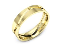 Obrączka płaska soczewkowa żółte złoto proba 585 - p16720z