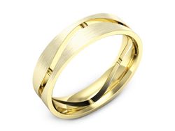 Obrączka płaska soczewkowa żółte złoto proba 585 - p16720zmp