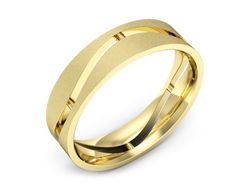 Obrączka płaska soczewkowa żółte złoto proba 585 - p16720zms