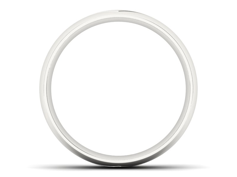 Obrączka białe złoto półokrągła soczewkowa - p16726b - 2
