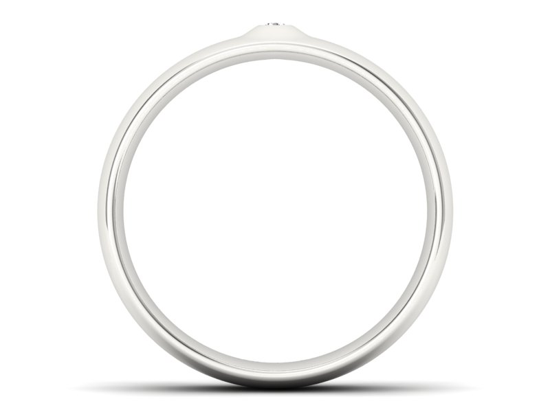 Obrączka z brylantem białe złoto - p16727b - 2