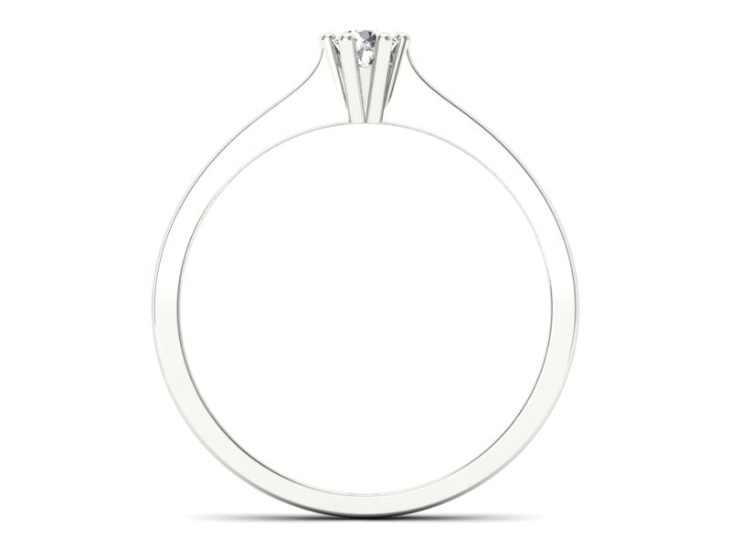 Złoty pierścionek z brylantem białe złoto - p16733b - 2