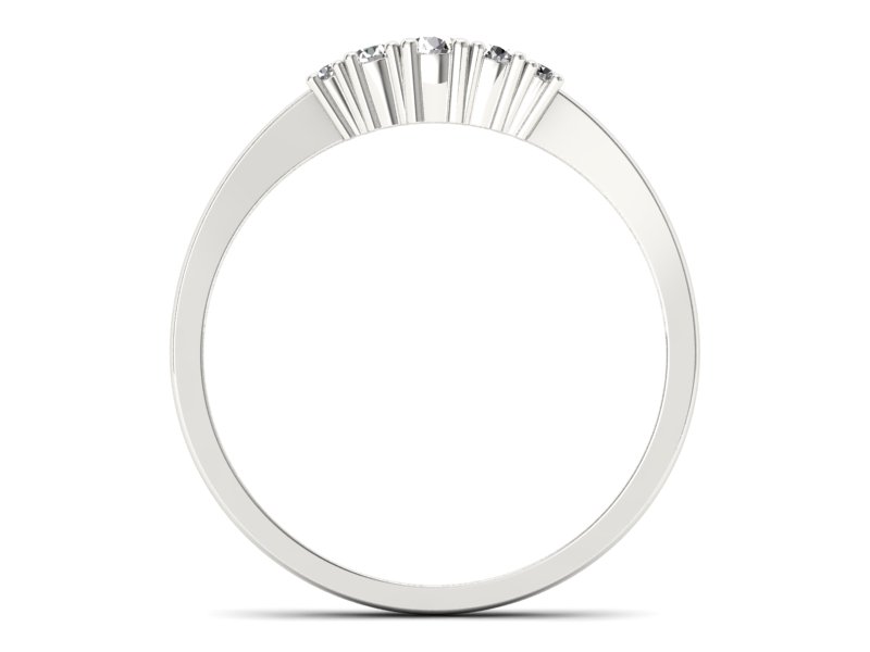 Złoty pierścionek z brylantami białe złoto - p16734b - 2