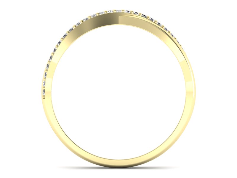 Złoty Pierścionek z brylantami żółte złoto 585 - p16749z - 2