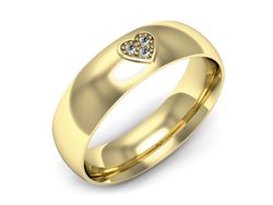 Obrączka z brylantami żółte złoto próba 585 - p16754z