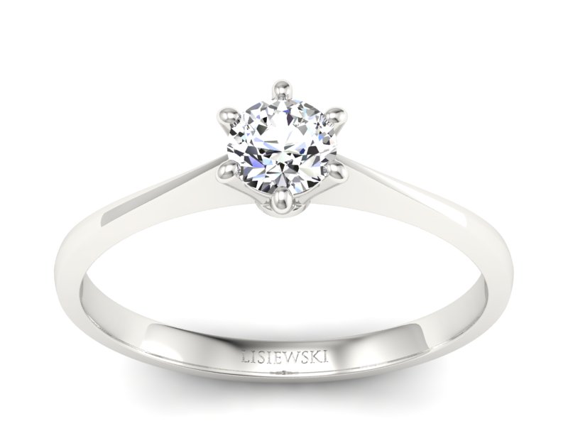 Złoty pierścionek z brylantem złoto próba 585 - p16760b - 1