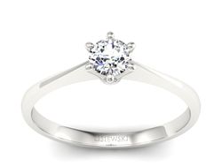 Złoty pierścionek z brylantem złoto próba 585 - p16760b