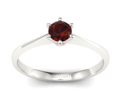 Pierścionek z granatem w białym złocie pasja i styl - p16760bgr