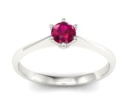 Pierścionek z rubinem w białym złocie luksus i pasja - p16760br