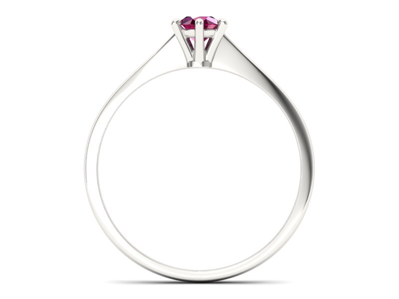 Pierścionek z rubinem w białym złocie luksus i pasja - p16760br - 2
