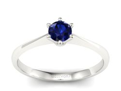Złoty pierścionek z szafirem wyjątkowy blask natury - p16760bsz