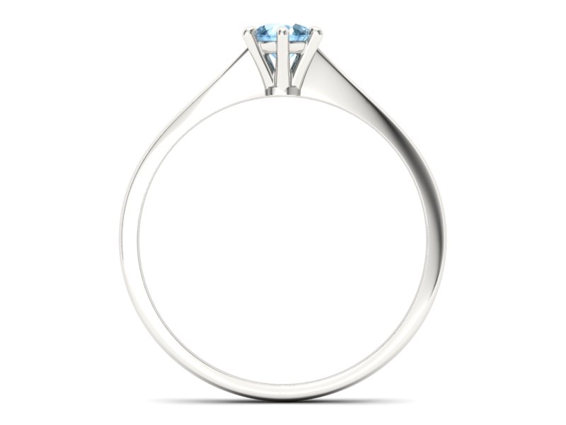 Pierścionek z topazem w białym złocie pełen świeżości - p16760btp - 2