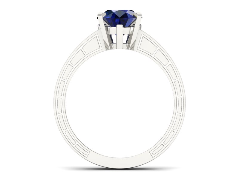 Pierścionek z szafirem i brylantami złoto 585 - p16779bsz - 2