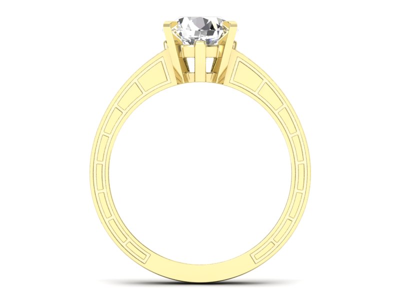 Złoty Pierścionek z brylantami żółte złoto 585 - p16779z - 2