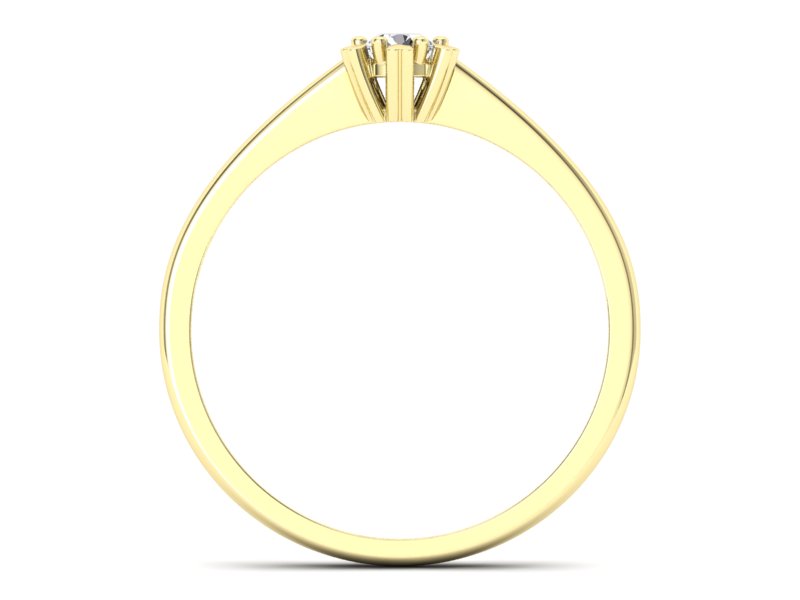 Złoty Pierścionek z brylantem żółte złoto 585 - p16781z - 2