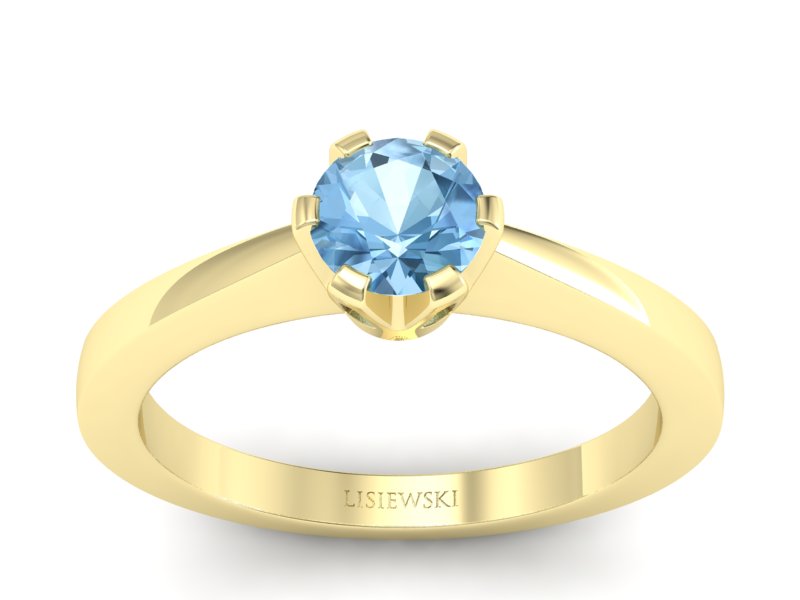 Złoty Pierścionek z topazem żółte złoto 585 - p16783ztp - 1