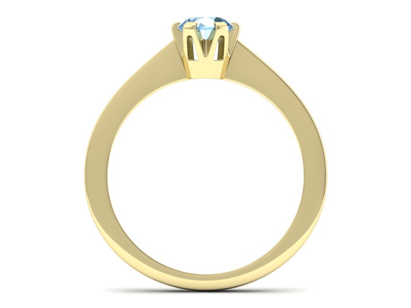 Złoty Pierścionek z topazem żółte złoto 585 - p16783ztp - 2