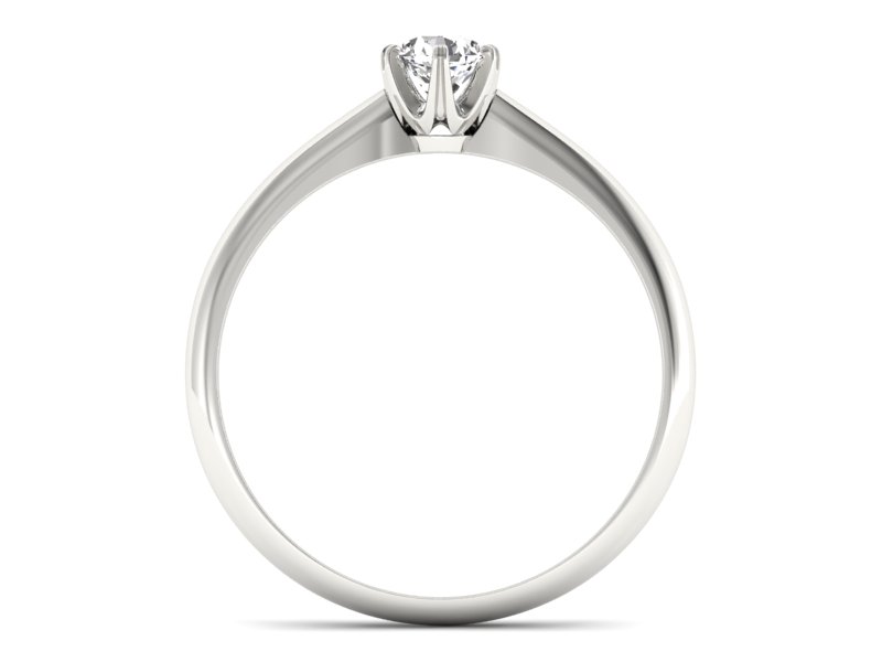 Złoty pierścionek z brylantem białe złoto - P16822b - 2