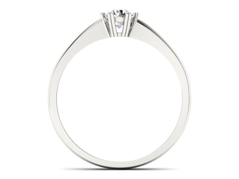 Pierścionek zaręczynowy z diamentem białe złoto - p16918b - 2