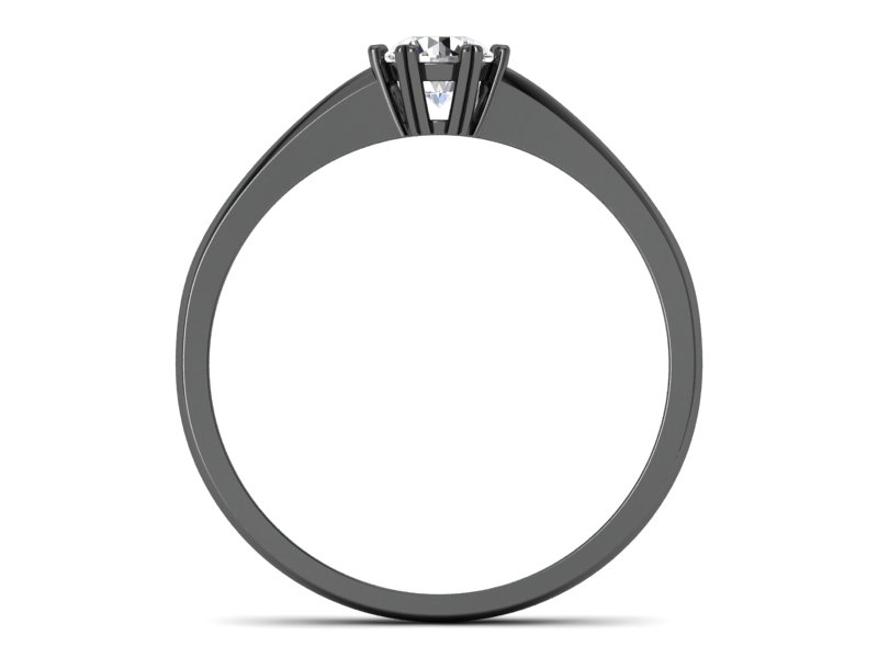 Pierścionek zaręczynowy z diamentem czarne złoto - p16918cz - 2