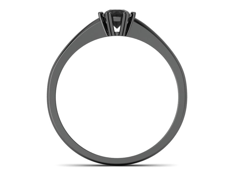 Złoty Pierścionek czarne złoto czarny diament - p16918czcd - 2