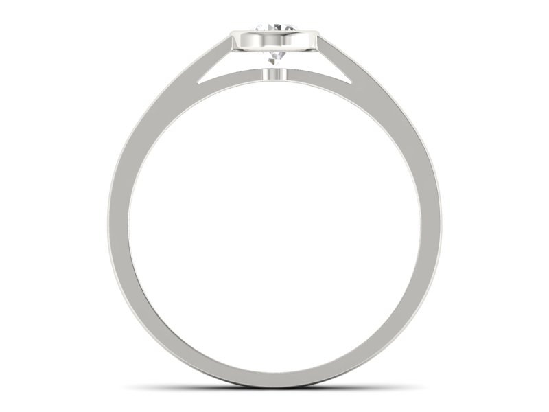 Złoty pierścionek z brylantem białe złoto - p16925b - 2