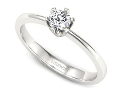 Złoty pierścionek zaręczynowy z diamentem - p16942b