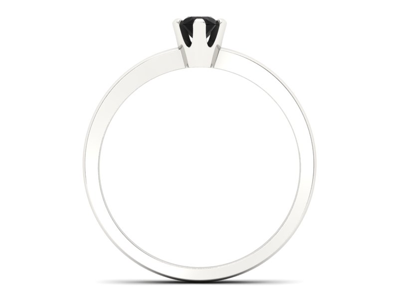 Złoty pierścionek białe złoto z brylantem - p16942bcd - 2