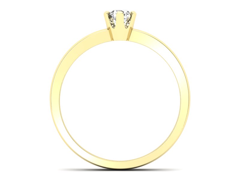 Złoty pierścionek zaręczynowy z diamentem - p16942z - 2