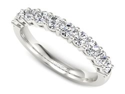 Obrączka z brylantami białe złoto próba 585 - p16953b