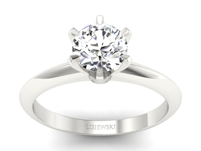 Pierścionek zaręczynowy z brylantem złoto 585 - p16960b - 1