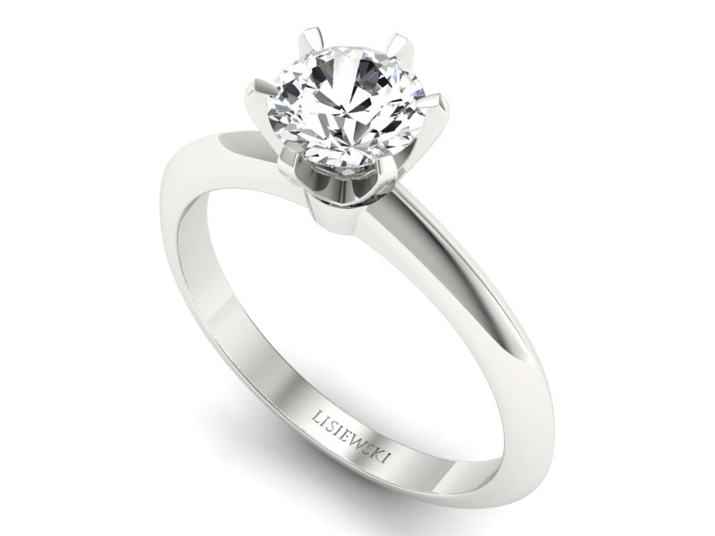 Pierścionek zaręczynowy z brylantem złoto 585 - p16960b - 3