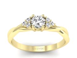 Pierścionek zaręczynowy z diamentami złoto 585 - p16962z