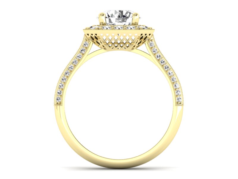 Złoty pierścionek z brylantami żółte złoto 585 - p16974z - 2