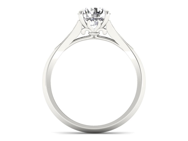 Pierścionek z diamentami białe złoto próba 585 - p16980b - 2