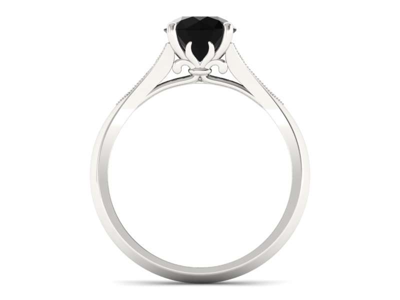 Pierścionek zaręczynowy diament białe złoto - p16980bcd - 2