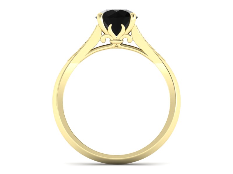 Pierścionek zaręczynowy z szafirem i diamentami - p16980zsz - 2