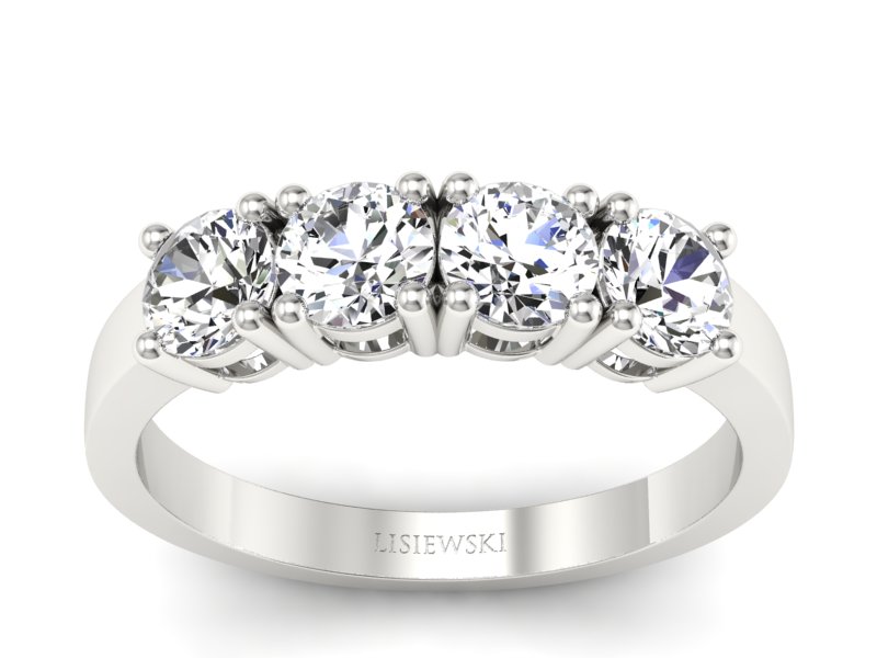 Pierścionek z diamentami w białym złocie - p16997b - 1