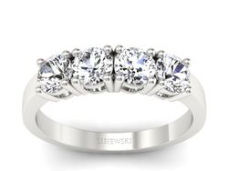 Pierścionek z diamentami w białym złocie - p16997b