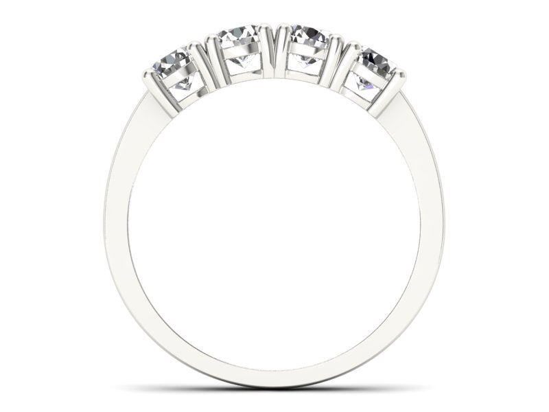 Pierścionek z diamentami w białym złocie - p16997b - 2