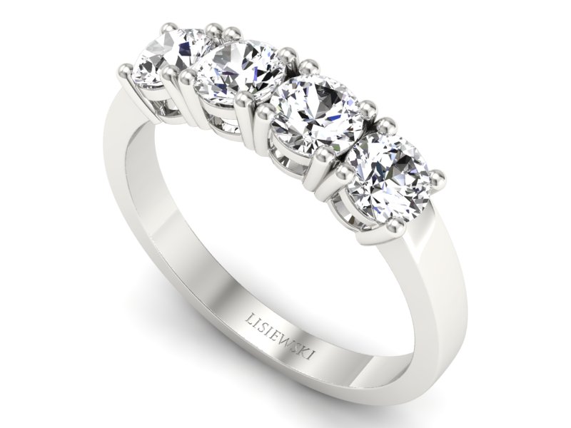 Pierścionek z diamentami w białym złocie - p16997b - 3